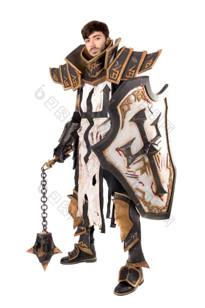 青年男子与幻想骑士服装图片-包图网企业站
