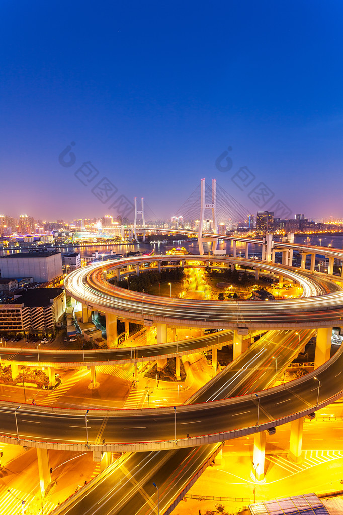 上海南浦大桥的夜晚  城市夜晚