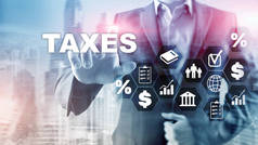 个人和公司支付的税款概念，如桶税、所得税和财产税。缴税。州税。计算报税表