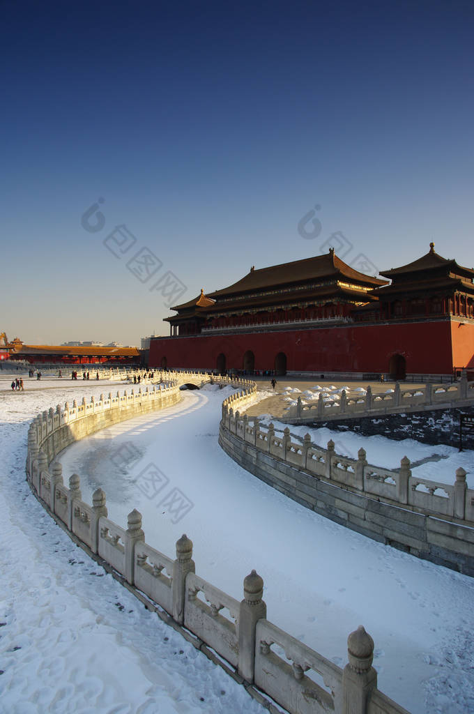 2010年1月15日中国北京降雪后紫禁城景观.