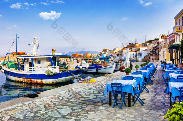 传统希腊系列-Chalki 岛，旧船和酒馆