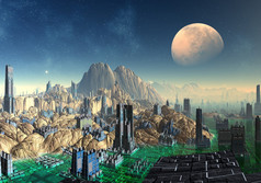 sudor-幻想星球 04 外星人都市景观
