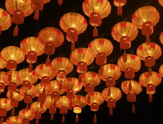 中国东方在中国新的一年节日灯笼