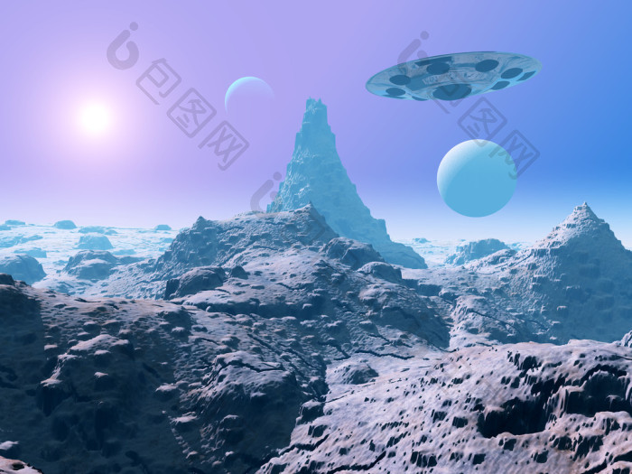 太空飞船在一个遥远的世界图片-包图网企业站