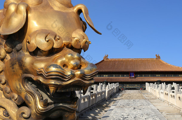 紫禁城，北京，中国--是中国通从明朝到<strong>清朝</strong>末年的皇宫