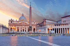 梵蒂冈，罗马的圣彼得大教堂