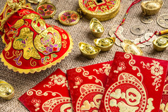 什锦中国新年装饰品 