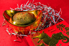 中国农历新年春节装饰为背景的.