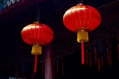中国纸灯笼灯光