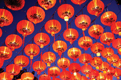 泰式红灯笼现场展出中国新的一年清迈,