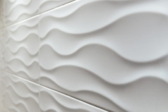 白色瓷砖波浪形状