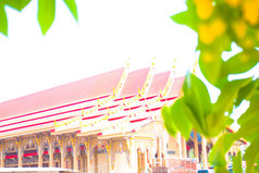 美丽的泰国寺庙历史建筑建筑