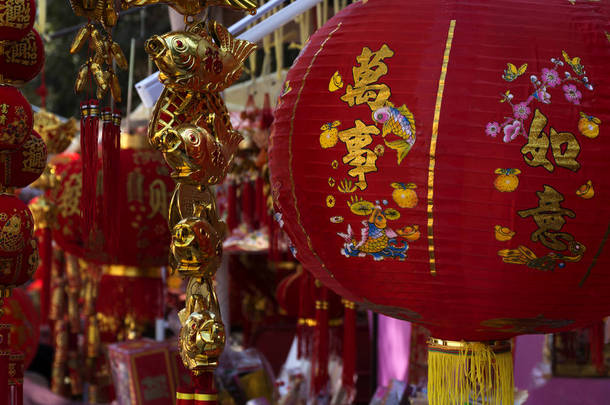 金黄中国装饰为运气