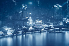 中国深圳市在夜里