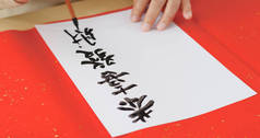 用短语的意思写中国书法也许你会有一个繁荣的新年 