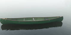 小船停泊在湖, 森林的湖, 安大略, 加拿大