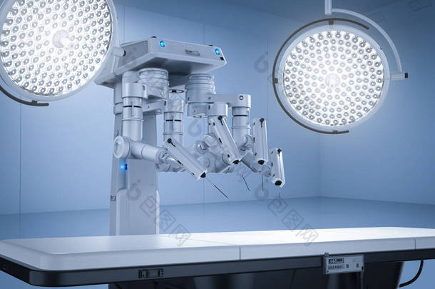 3d. 用机器人手术机绘制手术室 