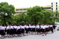 在泰国背景的学生高中, 泰国学生走