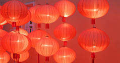 中国新年的传统红色中国灯笼