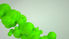 从球状形状抽象绿色气泡