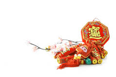 2019年春节~农历新年假期背景概念，汉字翻译中文字在对象上意为好祝福