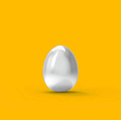 黄色银复活节彩蛋