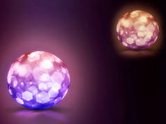 能量发光的艺术抽象球