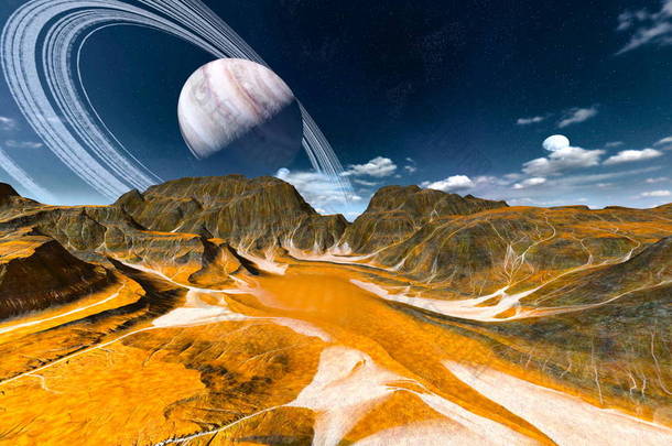 3d Cg 渲染的荒野。这张图片的元素由美国宇航局提供.
