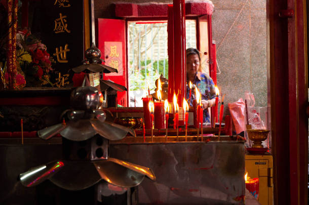 烛光 关玉神社 曼谷泰康