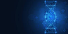 dna 链背景和基因工程或实验室研究。医学技术与科学理念.