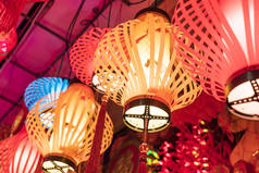 中国传统装饰灯笼，字意祝福