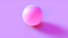 粉红色篮子球3D插图3D渲染 