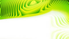 抽象 绿色和白色曲线波纹背景 美丽优雅插图图形艺术设计