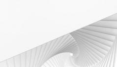 几何动态螺旋体最小风格螺旋体现代艺术单调概念黑白照片背景- 3D渲染