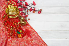 红色背景的中国新年装饰