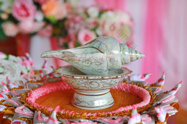 泰国婚礼配件, 海螺, 婚礼仪式.