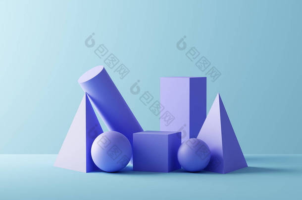 几何形状- 3D渲染