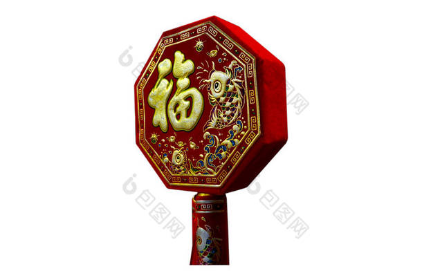 中国农历新年庆祝活动的爆竹装饰 