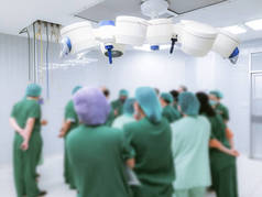 图像模糊外科医生团队医院手术室 