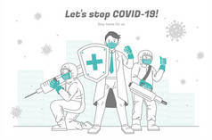 医务工作者为所有人勇敢地抗击考拉病毒，人们应该通过安全呆在家里来支持他们