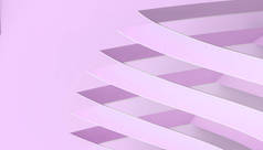 紫色单调背景下的幻象、抽象线条、艺术观念- - 3D渲染