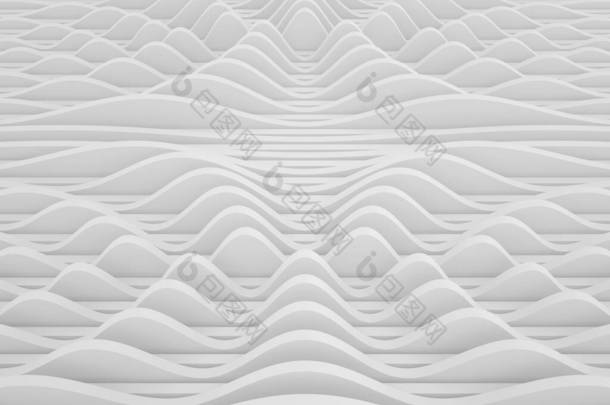 高科技cymatics抽象背景。有机网络庞克结构。声波效果的三维可视化处理.