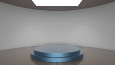 展览产品圆形讲台3D渲染