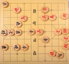 中国象棋是一种传统的中国象棋游戏，特写