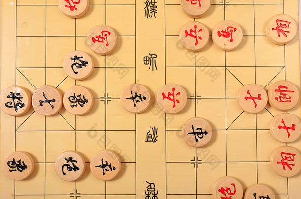 中国象棋是一种传统的中国象棋游戏，特写