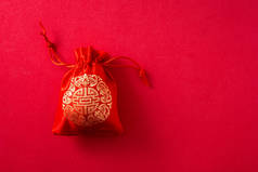 中国包，新年装饰用红色底色.