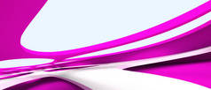 紫色和白色数字概念的未来主义背景和几何形状技术曲线。工业复制空间- 3D渲染