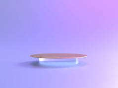 玻璃杯或基座底座底座,圆形三维展台.金盘平台透明晶体玻璃产品演示平台