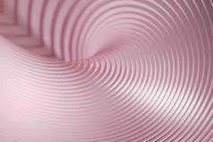 柔软的粉色涡旋形状，背景。数字3D渲染.