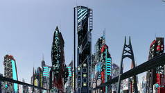 城市景观3D CG渲染